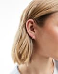 [Kingsley Ryan] Kingsley Ryan sterling silver ball half hoop earrings in silver No Size SILVER