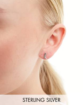 Kingsley Ryan Kingsley Ryan sterling silver cowboy boot stud earrings in silver