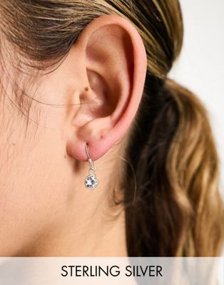 Kingsley Ryan sterling silver crystal charm earrings in silver - ASOS Price Checker