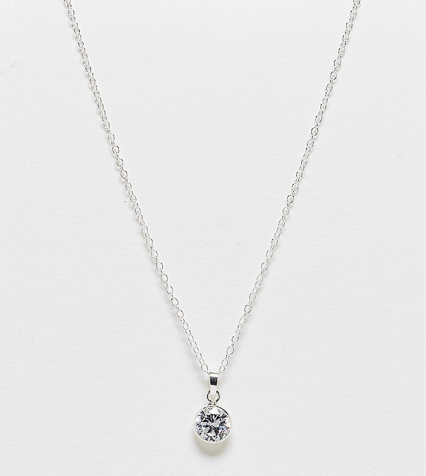 Kingsley Ryan sterling silver crystal pendant necklace