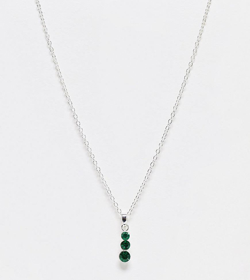 Kingsley Ryan sterling silver emerald pendant necklace