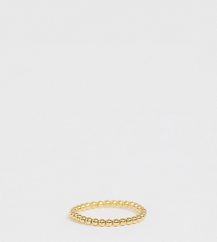 Kingsley Ryan sterling silver gold plated chunky ball detail ring