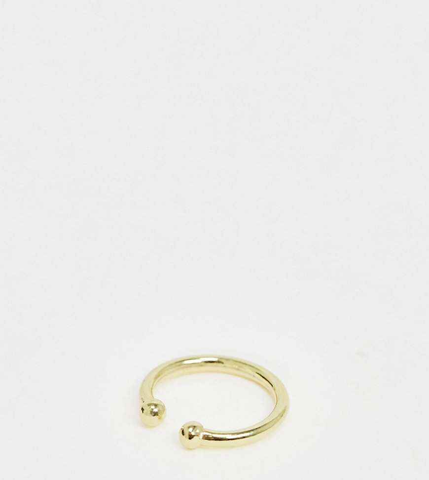 Kingsley Ryan sterling silver gold plated faux septum ring