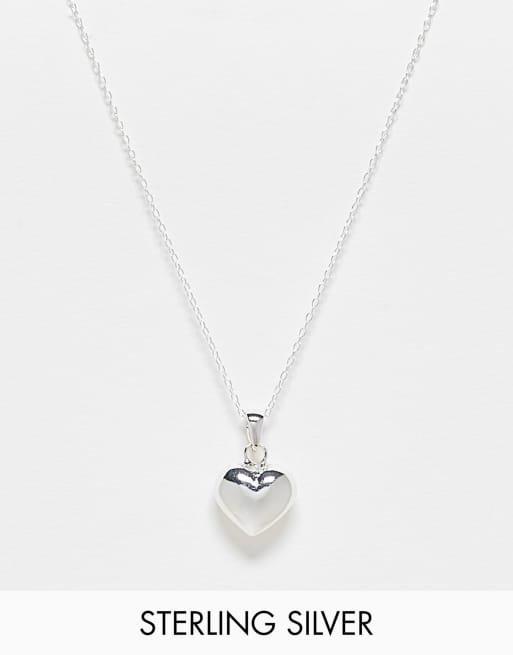 Kingsley Ryan sterling silver heart pendant necklace