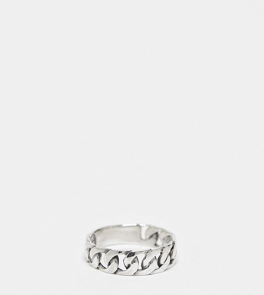 Kingsley Ryan sterling silver heavy chain band ring in silver