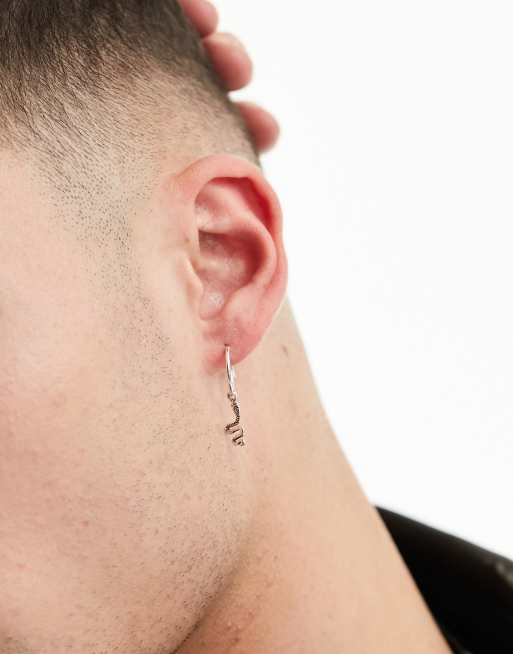 Mens hot sale snake earrings