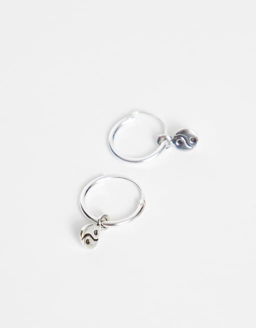 Silver endless hot sale hoop earrings