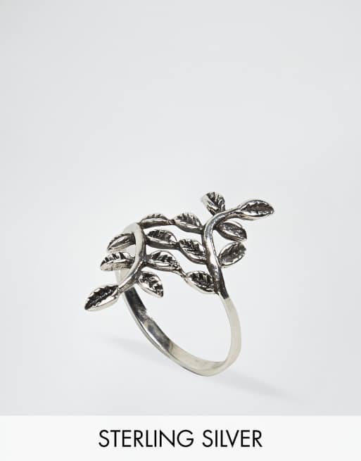 Kingsley Ryan Sterling Silver Leaf Ring Asos