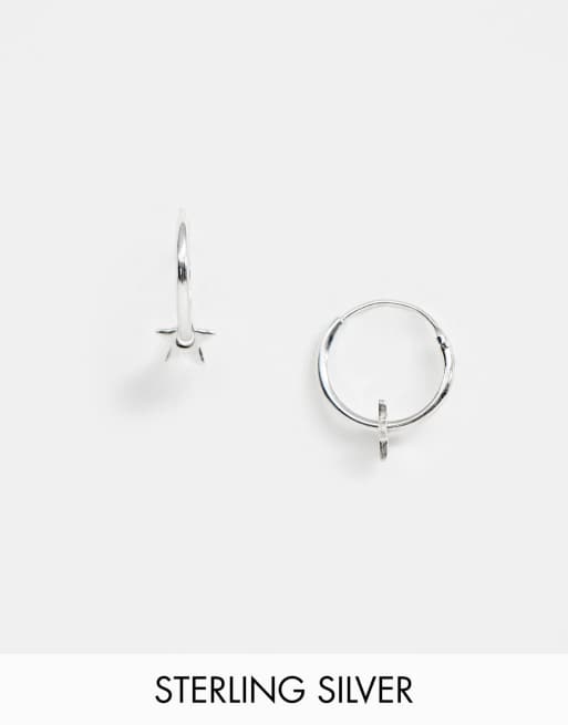 Kingsley Ryan sterling silver mini star hoop earrings ASOS