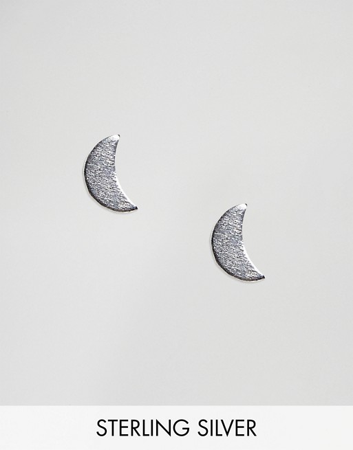 Kingsley Ryan Sterling Silver Moon Stud Earrings