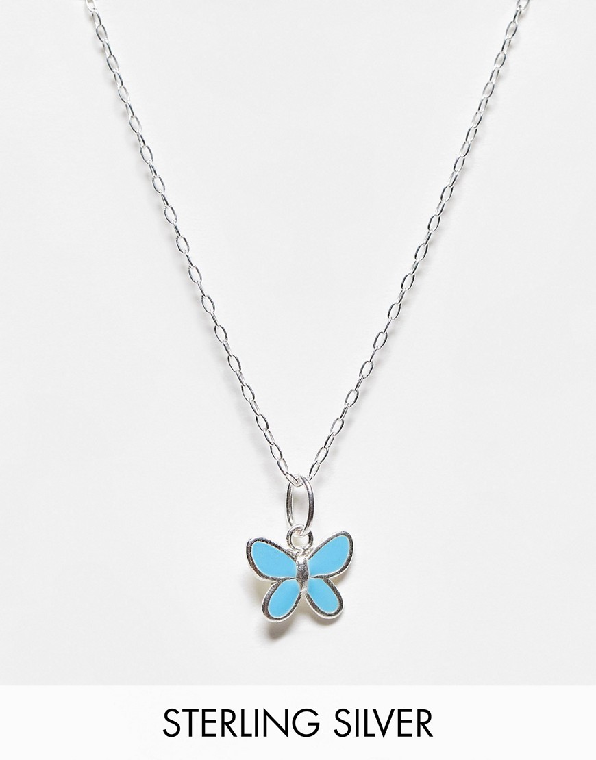 Kingsley Ryan sterling silver necklace with butterfly pendant