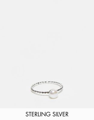 Kingsley Ryan Kingsley Ryan sterling silver pearl ring-White
