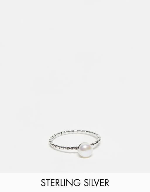 Kingsley Ryan sterling silver pearl ring 
