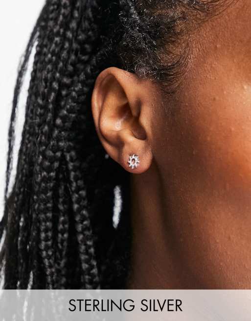 Kingsley Ryan sterling silver sun stud earrings