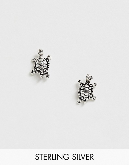 Kingsley Ryan sterling silver turtle stud earrings