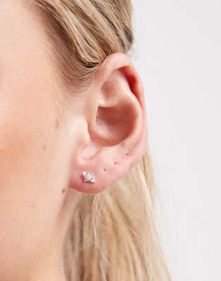 Kingsley Ryan - Stern-Ohrstecker aus Sterlingsilber mit eingefasstem Schmuckstein