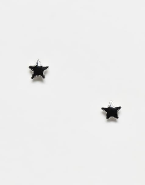 Kingsley Ryan – Stern-Ohrstecker mit schwarzem Emaille-Detail - view 1