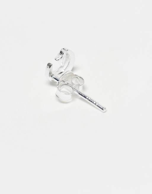 Kingsley Ryan – Stiftörhängen i sterlingsilver med halvmåne med smyckestenar, 3 av 3