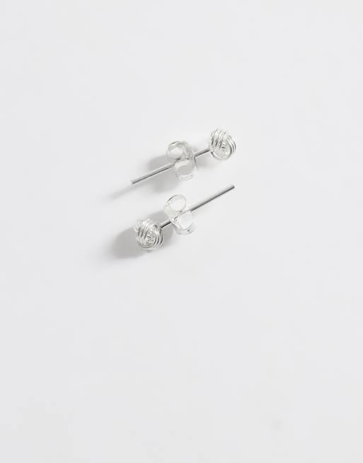Kingsley Ryan – Stiftörhängen i sterlingsilver med knut, 4 av 4