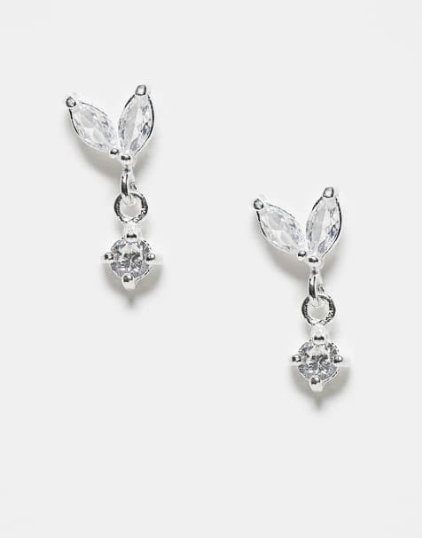 Kingsley Ryan – Stiftörhängen i sterlingsilver med stenhängen - view 1