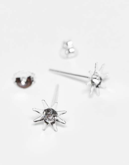 Kingsley Ryan – Stiftörhängen med strass och stjärndesign i sterlingsilver, 2 av 3