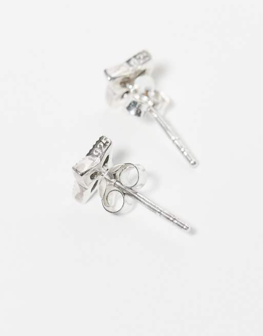 Kingsley Ryan – Stjärnformade örhängen i sterlingsilver med fuskpärlor, 2 av 3