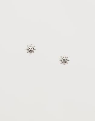 Kingsley Ryan Sun Stud Earrings In Silver