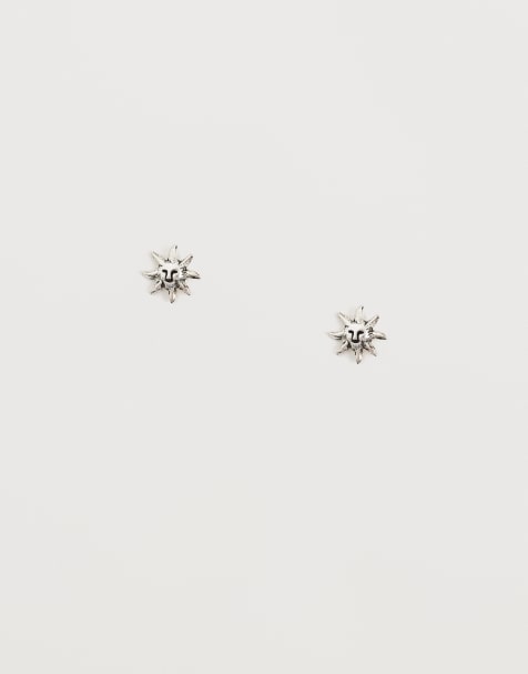 Kingsley Ryan sun stud earrings in sterling silver - view 1