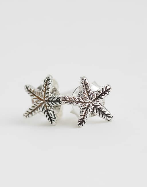 Kingsley Ryan textured starfish stud in sterling silver, 4 of 4