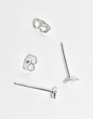 Kingsley Ryan Tiny Gem Set Diamond Shape Stud Earrings