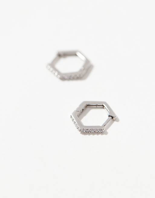 HEXAGON CRYSTAL HOOPS HEXAGON CRYSTAL HOOPS