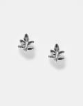 [Kingsley Ryan] Kingsley Ryan tiny leaves stud earrings in sterling silver No Size Silver