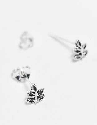 Kingsley Ryan Tiny Leaves Stud Earrings