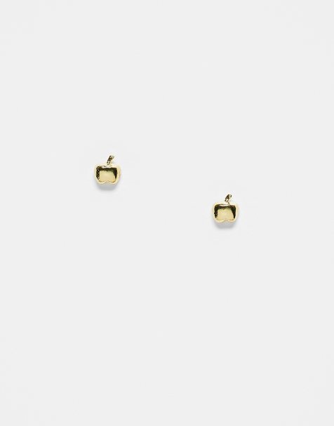 Kingsley Ryan – Vergoldete Ohrstecker mit Apfel-Design - view 1