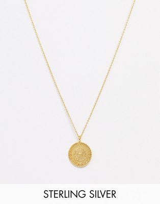 Kingsley Ryan - Vergulde echt zilveren 24-inch hanger met medaillon in goud