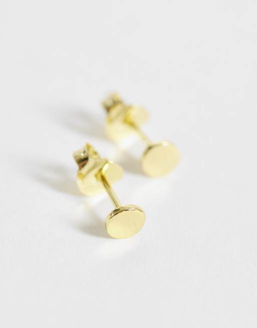 Kingsley Ryan - Vergulde platte oorknopjes van 5mm , 4 van 4