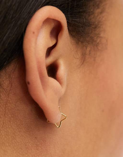 Kingsley Ryan - Vergulde stervormige oorringen van 12 mm in goud, 2 van 4