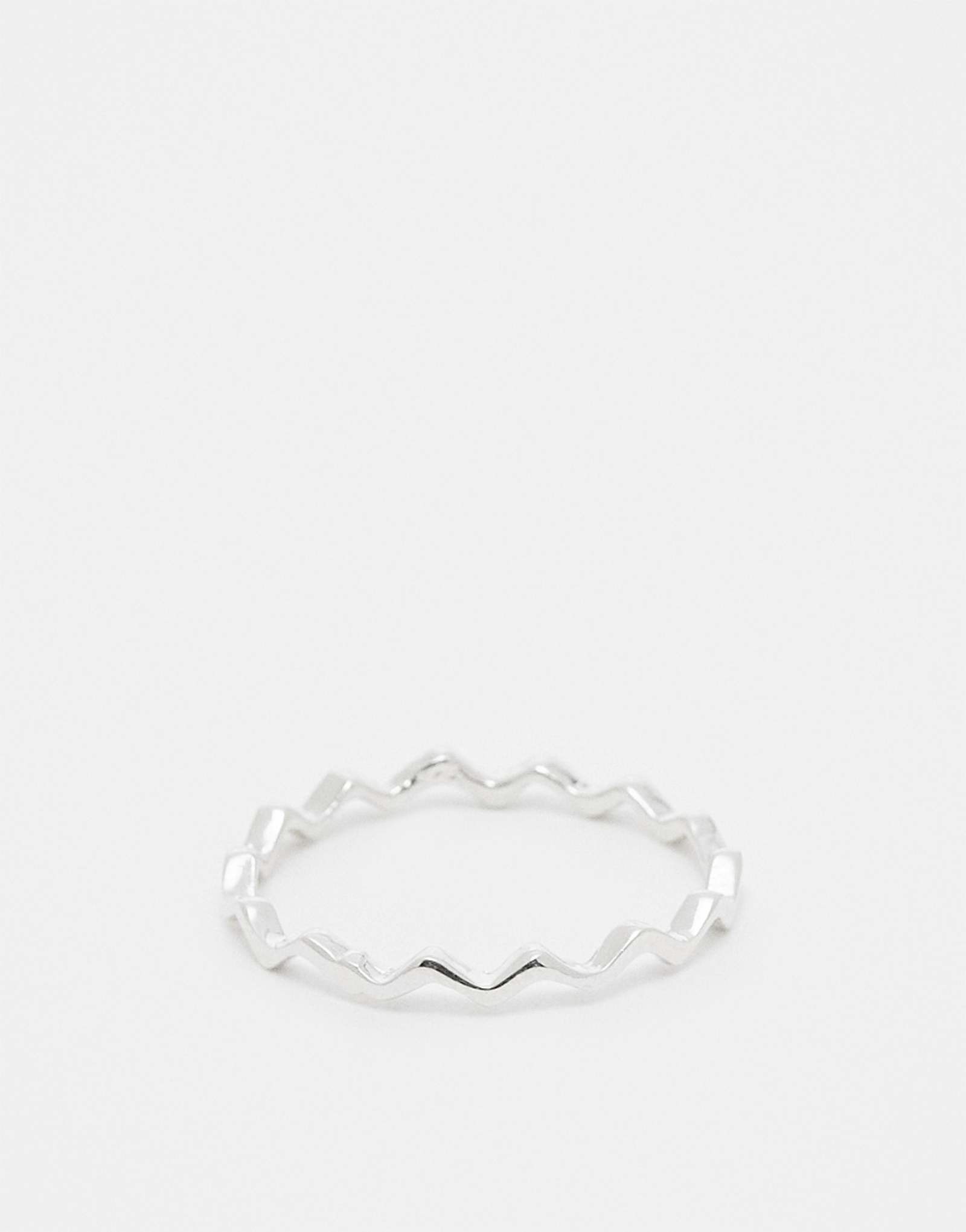 Кольцо Kingsley Ryan wave из чистого серебра