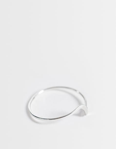 Kingsley Ryan wave ring in sterling silver - view 1