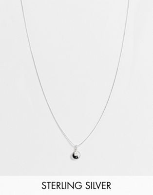 Kingsley Ryan yin-yang necklace on bobble chain in sterling silver