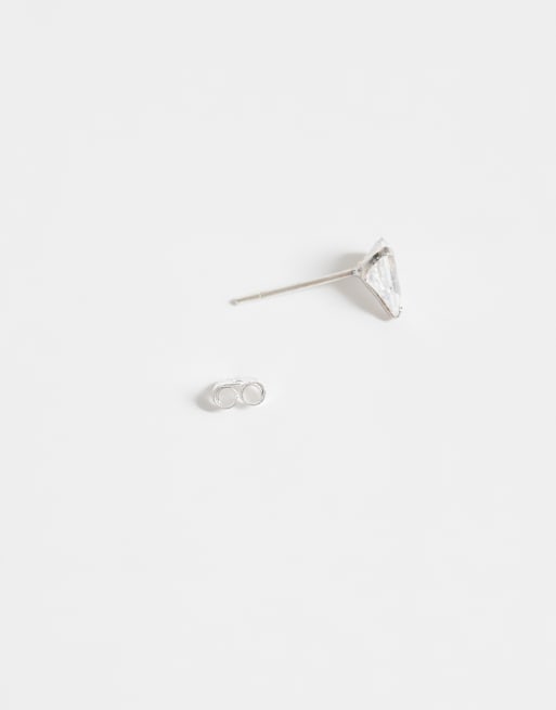 Kingsley Rysan gemset teardrop stud earrings in sterling silver, 4 of 4