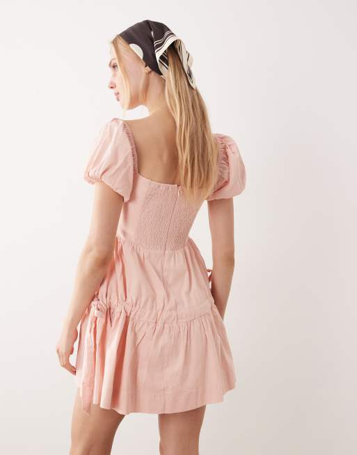 Kiss The Sky - Daydream - Robe courte à manches bouffantes - Rose, 2 de 4
