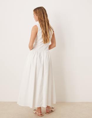 Kiss The Sky Drop Waist Vest Maxi Dress