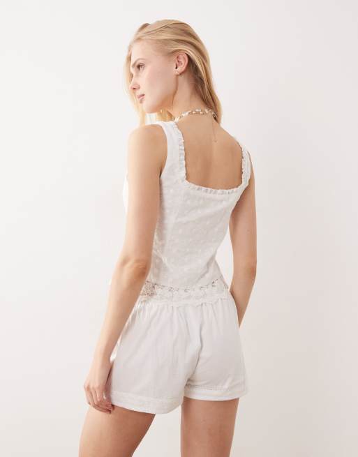 Kiss The Sky - Halle - Top in pizzo bianco, 2 di 4