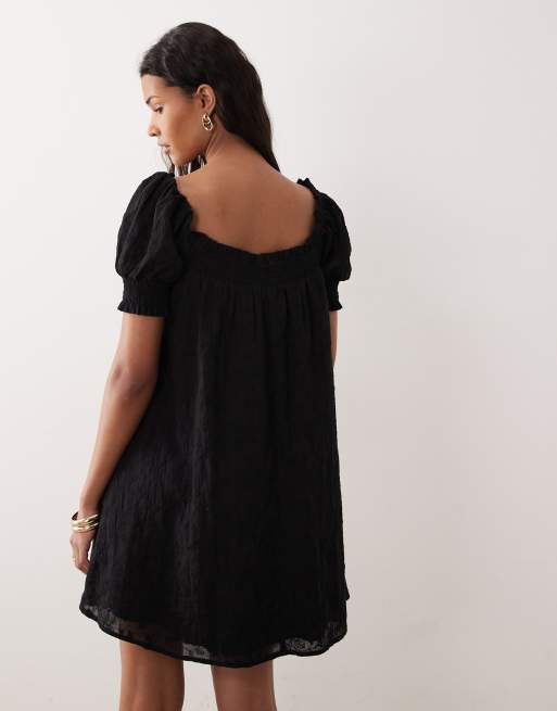 kiss little black dress Kiss and Tell Sparkle Mini Dress - Black Shine main image 1