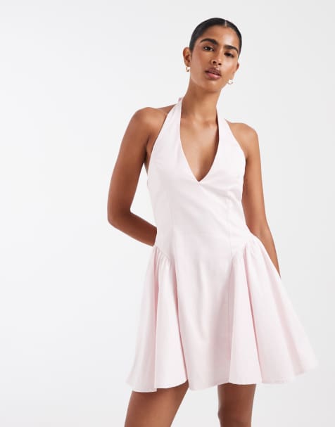 Kiss The Sky - Penelope - Robe courte dos nu - Rose pastel - view 1
