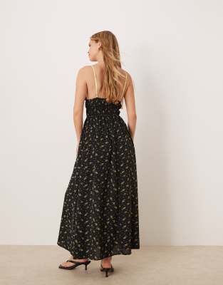 Kiss The Sky V Neck Sleeveless Maxi Dress