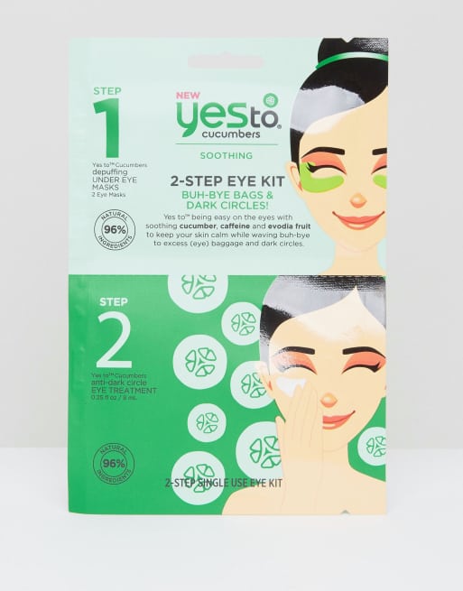Kit de mascarilla para ojos de pepino en 2 pasos de Yes To, 2 de 4