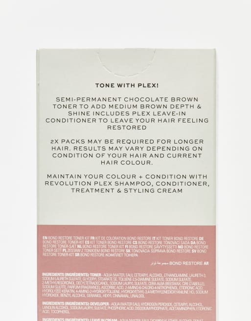 Kit para el cuidado del cabello Plex Bond Restore Toner de Revolution Haircare: Tono Chocolate, 3 de 4