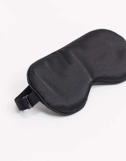 Kitsch Adjustable Satin Eye Mask Black ASOS